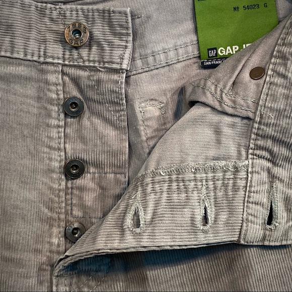 GAP 1969 Grey Corduroy Straight Fit Jeans Size 38 - Picture 2 of 6